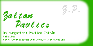 zoltan pavlics business card